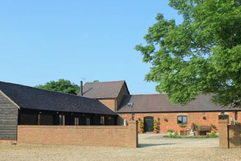 This picture captures the size of the property which includes five bedrooms, three bathrooms and two reception rooms. As well as the converted barn.