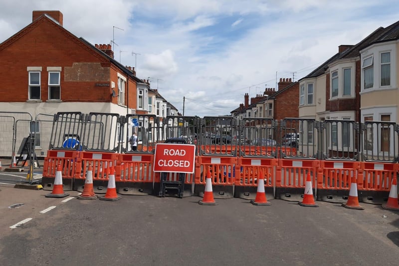 A stretch of Adnitt Road, Abington, is closed until July 9