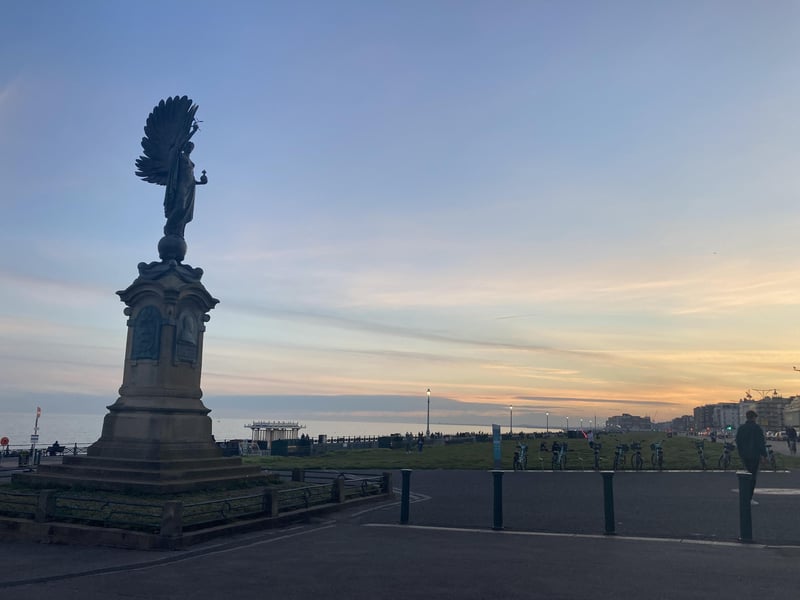 Sunset at Hove seafront