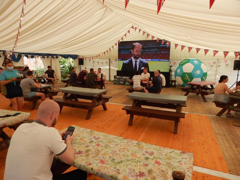 Gareth Southgate interviewed before the game