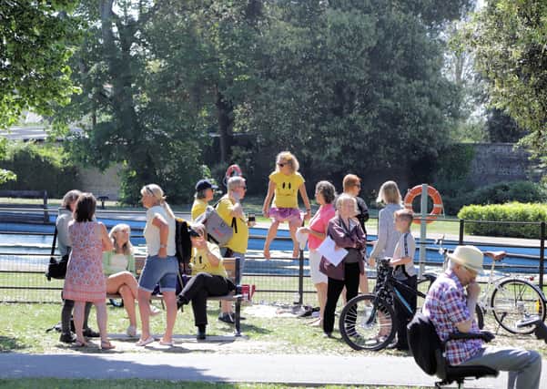 People in Hotham Park, Bognor. Photo by Neil Cooper