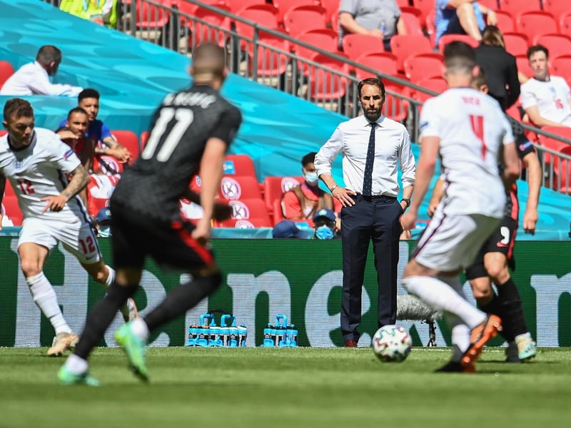 Gareth Southgate watches the action