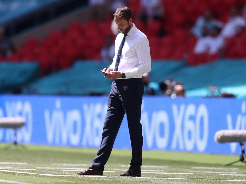 Gareth Southgate on the sidelines