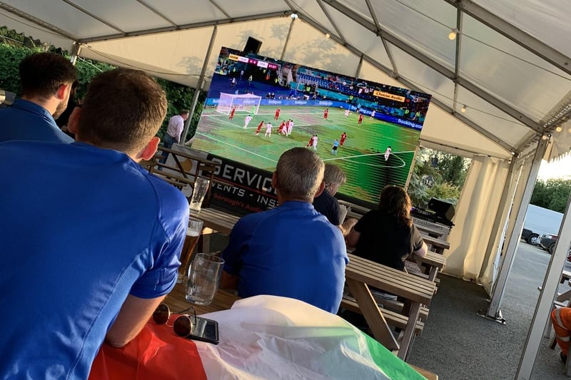 Euro 2020 at House of Feasts under the marquee
