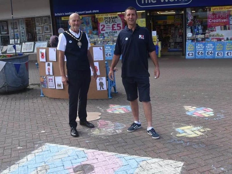 Mayor of Skegness Trevor Burnham (left) with Ady Findley, who is on the executive committee of the Skegness branch of the Royal British Legion.