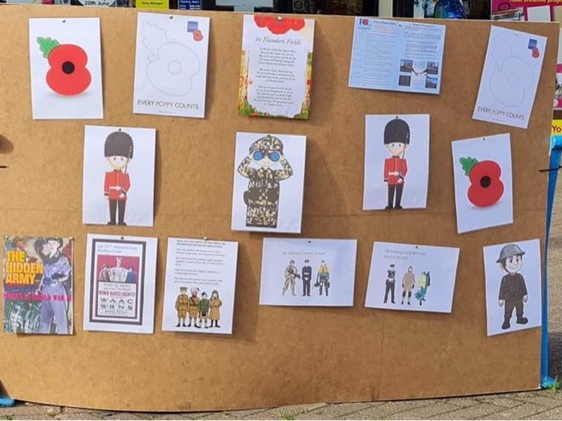 A board had been created tp help promote what the Royal British Legion is about.