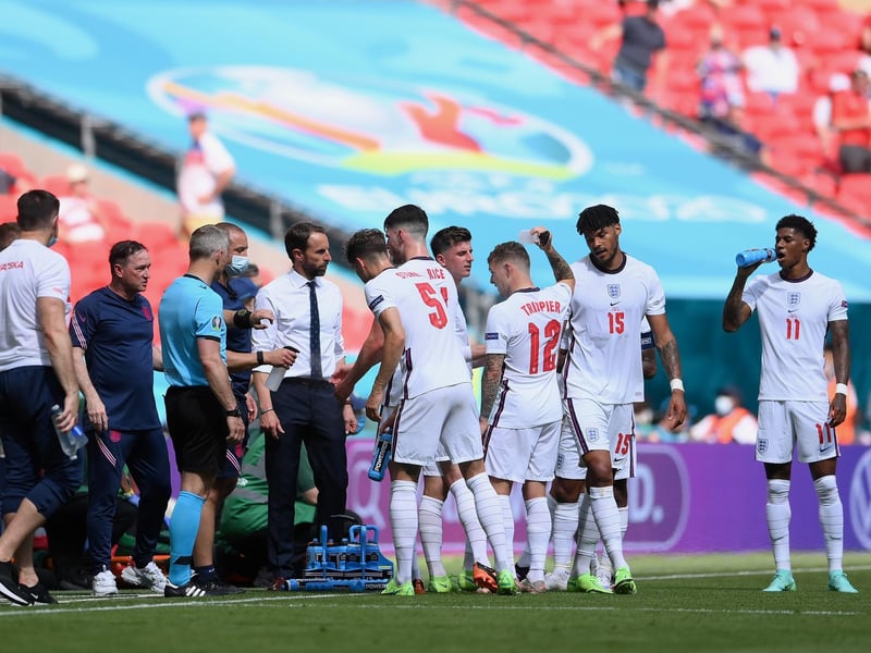 Gareth Southgate with his troops