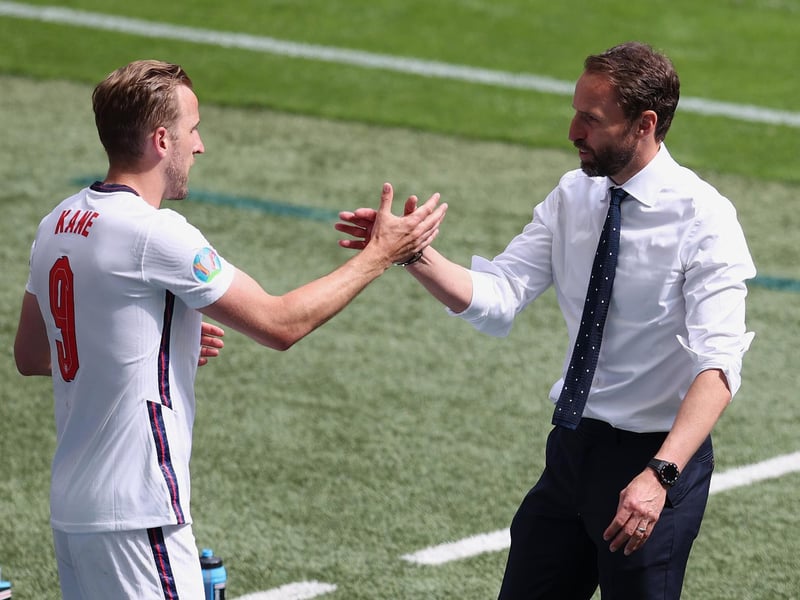 Gareth Southgate with Harry Kane