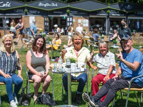 Locals soaking up the sun in Abington Park, Sunday June 13 2021.