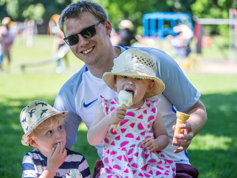 Locals soaking up the sun in Abington Park, Sunday June 13 2021.