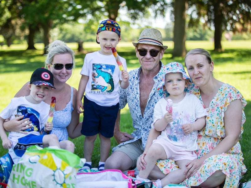 Locals soaking up the sun in Abington Park, Sunday June 13 2021.