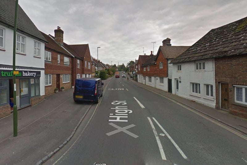 Billingshurst has seen rates of positive Covid cases rise from 0 to 27.5. Photo Google Maps