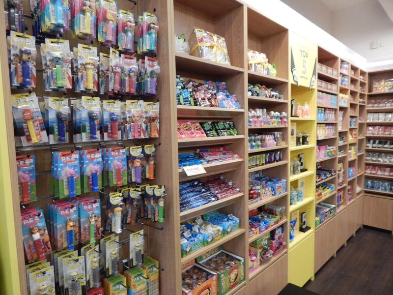 A huge variety of sweets in the store