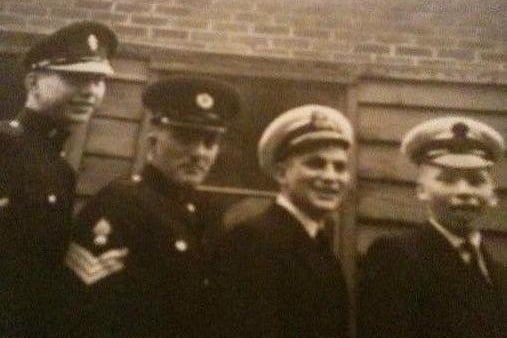 Steve Knott's father Brian Knott and his three uncles all home on leave at the same time at the then family home in Langney Road in August 1958