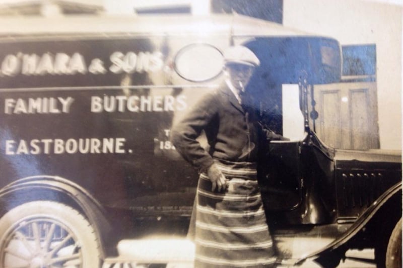 A family butcher with his vehicle in Eastbourne