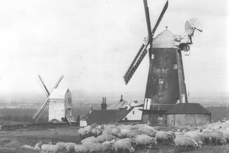 Jack and Jill windmill in the early 1900s. Picture: Jack and Jill Windmills Society.