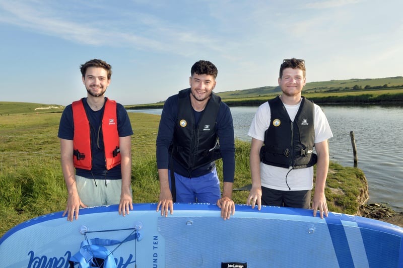 Jacob, Dom and Chris at Cuckmere Haven (Photo by Jon Rigby) SUS-210616-082816001
