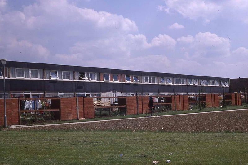 The first new area to be built was Lakes Estate, pictured looking smart in the 1970s.  Building began in 1968 and lasted until 1975. The area was designed to house an 'overspill' of people from London and was built under a funding agreement between Bletchley Urban District Council  and the Greater London Council (GLC). 
Parts of the estate such as Serpentine Court are now decrepit and are due to be demolished and replaced.
