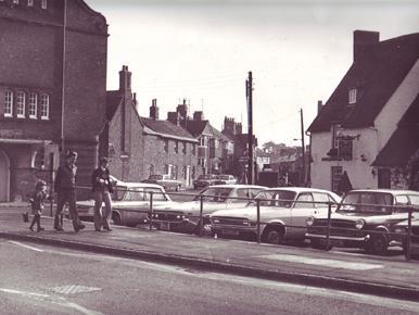 People in the town of Newport Pagnell, pictured here in the 1970s, watched Milton Keynes being built all around them, but it was actually excluded from the 1967 designated area. The two places join at the M1 but planned new development will bring the 'new city' even closer.
Today, older people in Newport Pagnell still take umbrage when their town is described as part of MK!