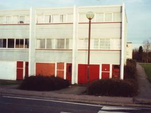 Netherfield, with its terraced flat-roofed houses, was one of the earliest completed rental housing grid squares in Milton Keynes. Built between 1972 and 1977, its1,043  houses formed the largest rental scheme in the city. The first houses were available in 1974 and by 1981 2,650 people had moved in, making it the fourth largest new housing community in Milton Keynes. 
Today the estate is badly in need of regeneration.