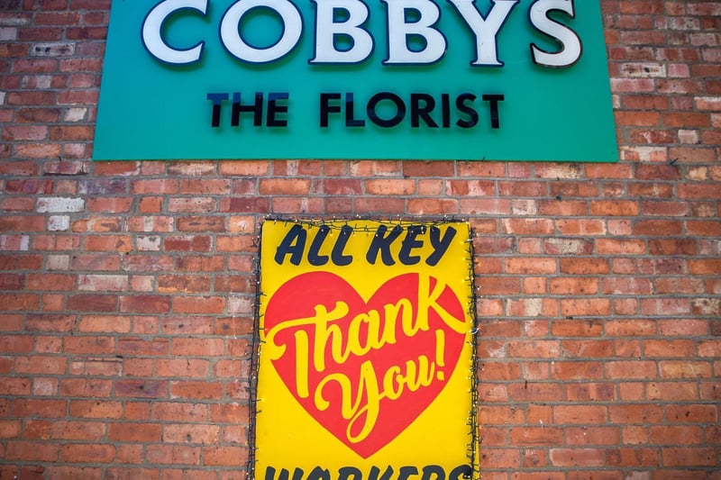 The sign for Cobby's the Florist, formerly of Kettering Road, next to the Picturedrome.