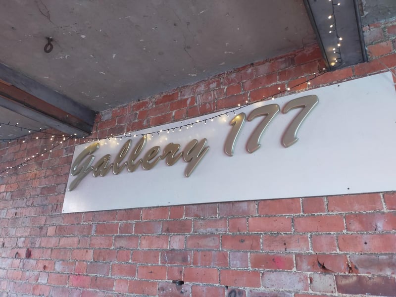The original sign from Gallery 177 from Wellingborough Road, which eventually moved to Abington Avenue and took the sign with them before closing.