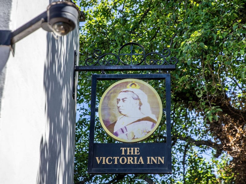 The sign from The Victoria Inn pub, formerly of Poole Street. Whenever Northampton's pubs historic pubs close, Steve vies to have them preserved at the store.
