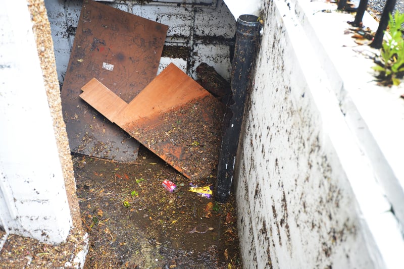 Basement area of a property in South Terrace, Hastings, flooded during a storm on 16/6/21. SUS-210617-135643001