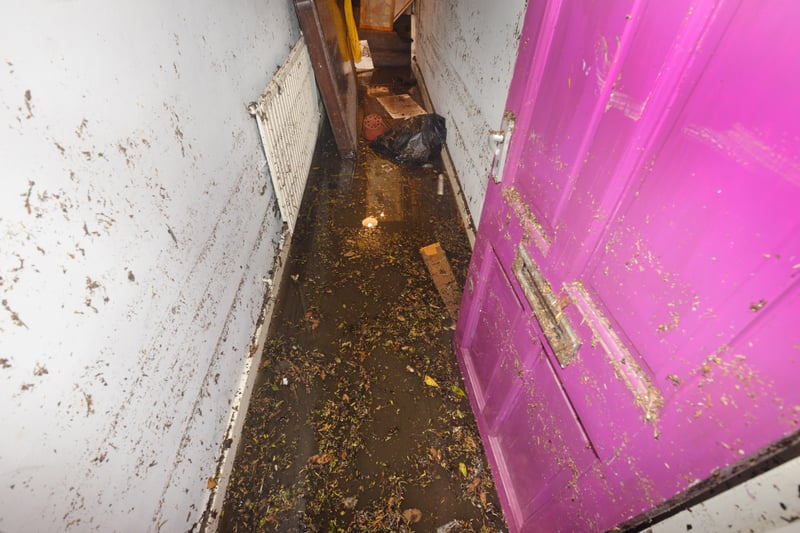Basement area of a property in South Terrace, Hastings, flooded during a storm on 16/6/21. SUS-210617-135723001