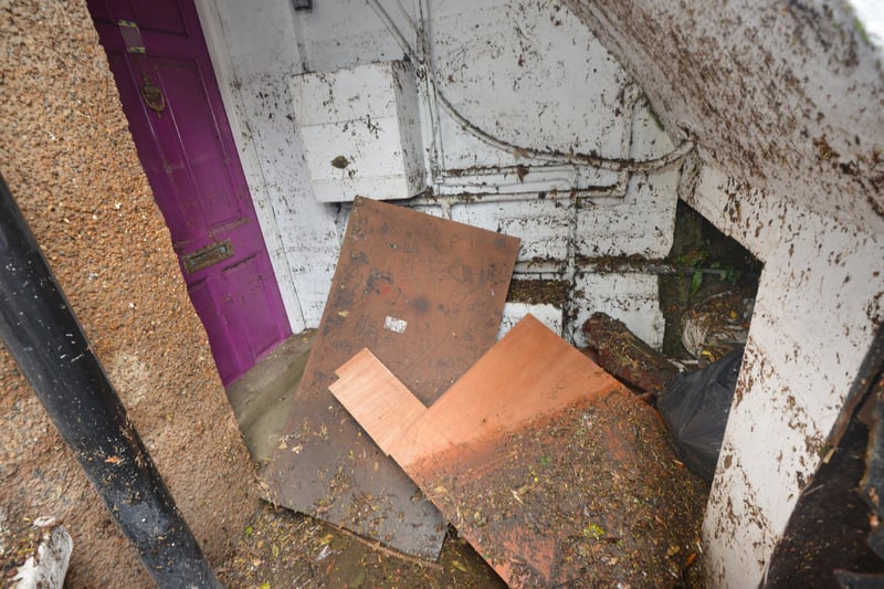Basement area of a property in South Terrace, Hastings, flooded during a storm on 16/6/21. SUS-210617-135857001