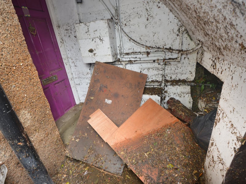 Basement area of a property in South Terrace, Hastings, flooded during a storm on 16/6/21. SUS-210617-135857001
