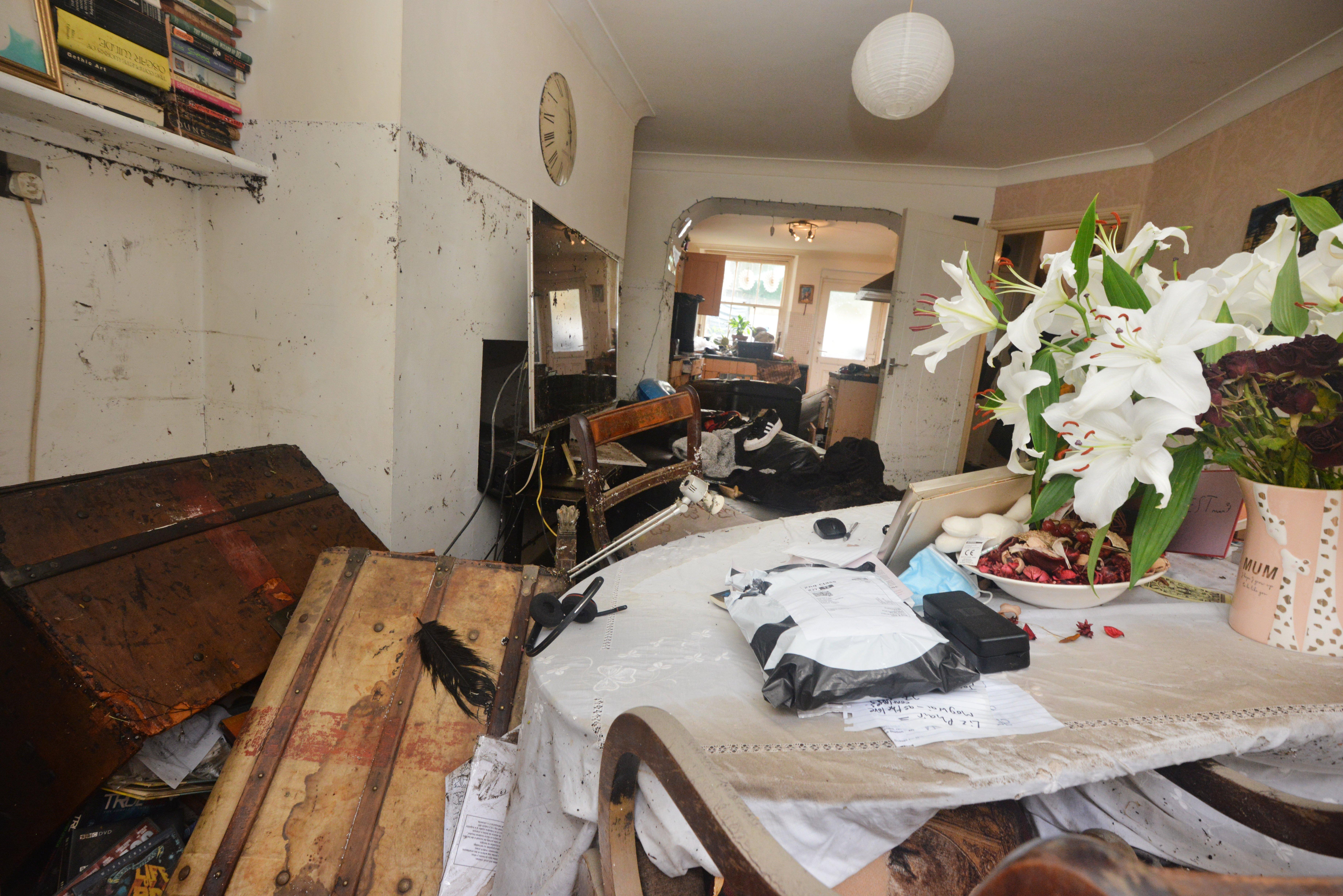 Basement area of a property in South Terrace, Hastings, flooded during a storm on 16/6/21. SUS-210617-140109001