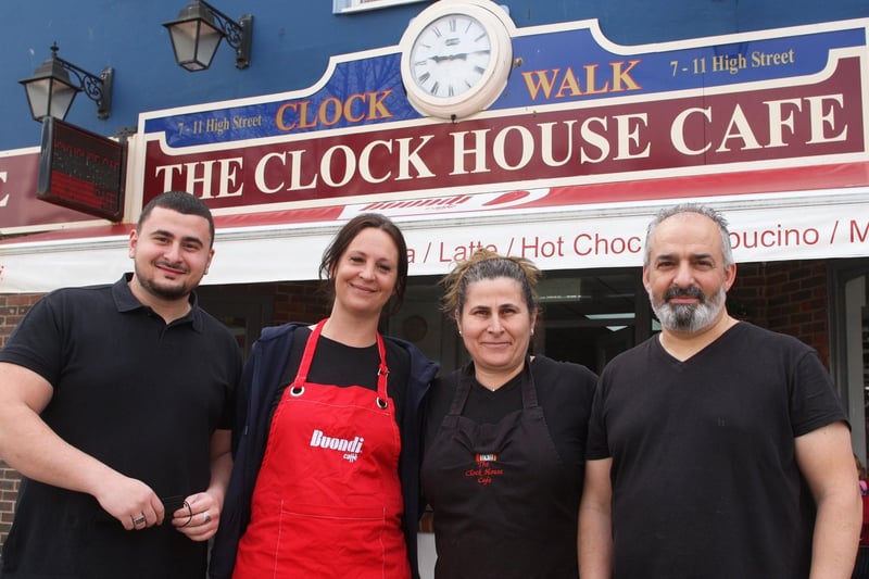 The Clock House Cafe, High Street, Bognor Regis. L to R Emre Sen, Sara Sen, Guler Sen and Mehmet Sen. Photo by Derek Martin Photography