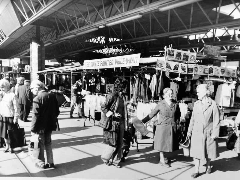 The bustling market in the 70s.