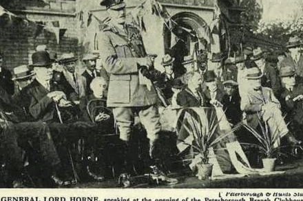 The opening ceremony of the clubhouse at Thorpe Lawn in 1921 was a key moment for the Branch, with General Lord Horne (who had a distinguished war career) cutting barbed wire to enter the club with the cutters being used through the war by General Strong.

Lord Horne praised the Northamptonshire fighting men for their spirit and encouraged the public to support the club and the British Legion