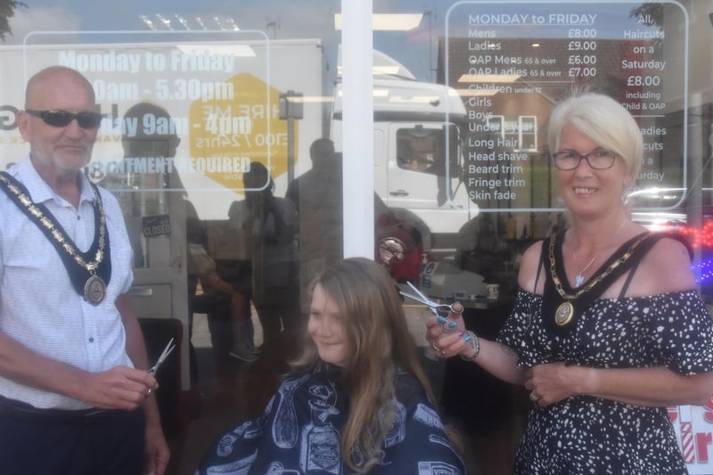 Mayor of Skegness Coun Trevor Burnham and the Mayoress Jane Burnham went along to help.