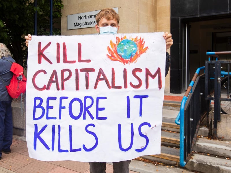 Protesters from the Climate Change activist group Extinction Rebellion demonstrated outside Northampton Magistrates' Court today (Thursday, June 17) in support of 'The Barclaycard Six'. Photo: Leila Coker