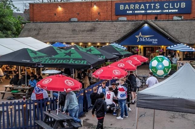 England fans at the Barratts in Kingsthorpe Road. Photo: Kirsty Edmonds