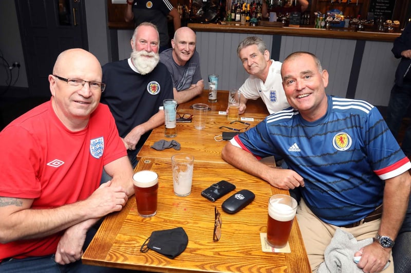 Scotland and England supporters shared tables and banter