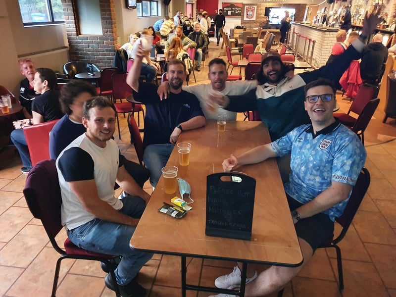 There was a great atmosphere at in the Redz Bar