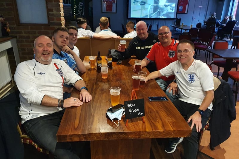 Crawley Town fans at the Redz Bar