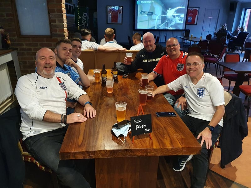 Crawley Town fans at the Redz Bar