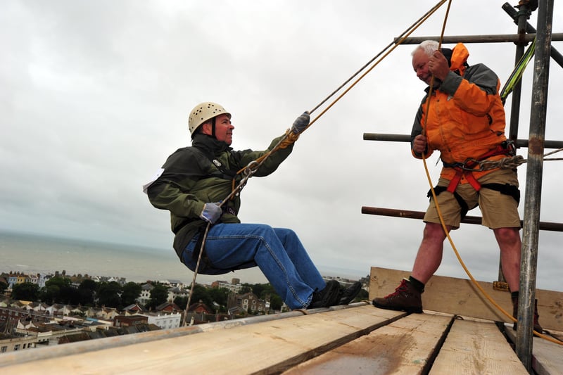 5/7/14- Charity abseil to raise money for St Michaels Hospice. SUS-140507-172427001