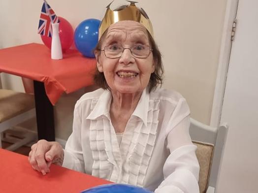 Lily Ramsden happy to be queen for the day.
