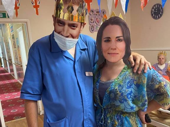 Team members Cheryl Curtis and Mark H as the Duke and Duchess of Cambridge for the day.