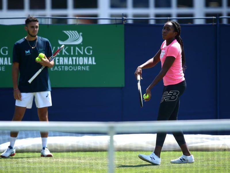 The second day of tennis action from the Viking International at Devonshire Park, Eastbourne / Pictures: Charlie Crowhurst - Getty