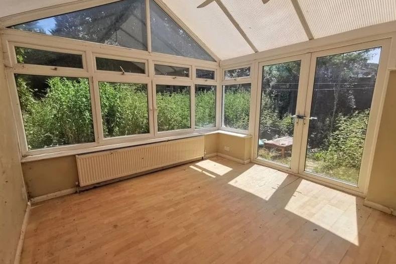 The conservatory with laminate floor