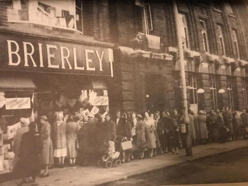 Brierley's has been described as the "original pound shop". Frank Brierley revolutionised shopping when he was the first to install checkouts and petrol stations at his supermarkets. Do you remember the green and white striped bags with the skull and crossbones on them? He earned his 'pirate' nickname by battling with the Government about the 1950 Shops Act, which prohibited shops from trading after 5.30pm.