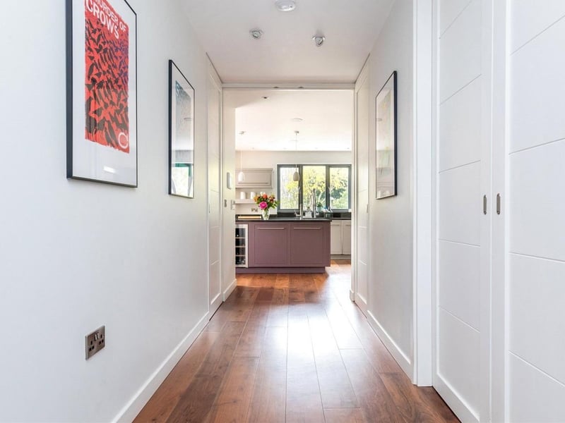 The entrance to the bespoke kitchen-dining room