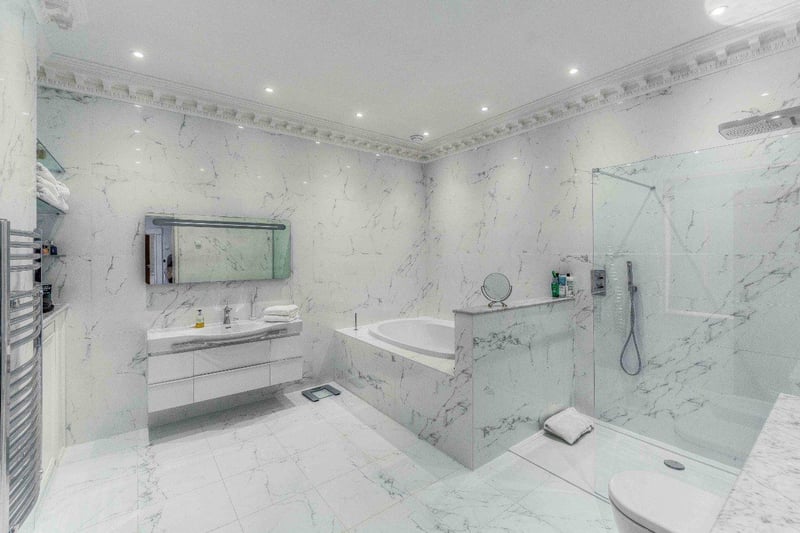 Just one of the property's beautiful bathrooms